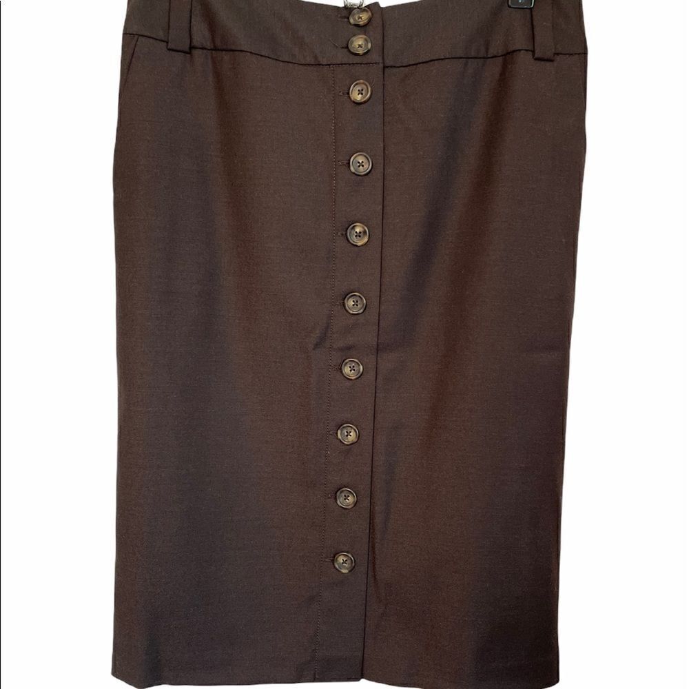 BANANA REPUBLIC Wool Buttons Down Pencil Skirt.